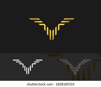 Triangle luxury elegant initial corporate modern premium letter V,T,VT,T and TV logo design