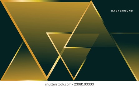 Triangle luxury modern background gold gradient