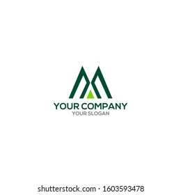 Triangle MA Logo Design Vector