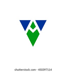 triangle ma m logo vector