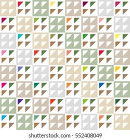 triangle mark image,vivid color and gray scale tile - Geometric seamless pattern