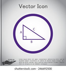 triangle math icon. symbol icon geometry. learning math