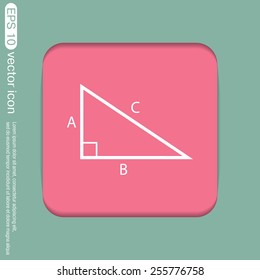 Triangle Math Icon Symbol Icon Geometry Stock Vector (Royalty Free ...