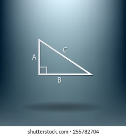 triangle math icon. symbol icon geometry. learning math