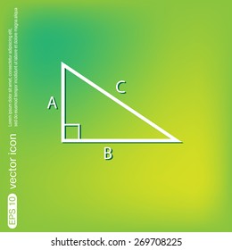 triangle math icon. symbol icon geometry. learning math
