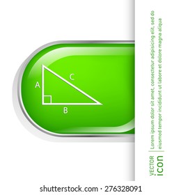 triangle math icon. symbol icon geometry. learning math