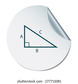triangle math icon. symbol icon geometry. learning math