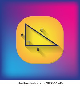 triangle math icon. symbol icon geometry. learning math