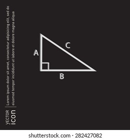 triangle math icon. symbol icon geometry. learning math