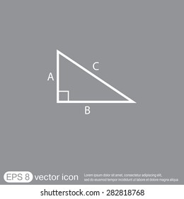 triangle math icon. symbol icon geometry. learning math