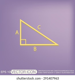 triangle math icon. symbol icon geometry. learning math