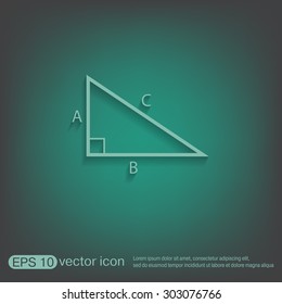 triangle math icon. symbol icon geometry. learning math