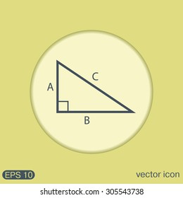 triangle math icon. symbol icon geometry. learning math