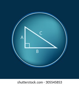 triangle math icon. symbol icon geometry. learning math
