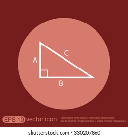 triangle math icon. symbol icon geometry. learning math