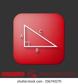 triangle math icon. symbol icon geometry. learning math
