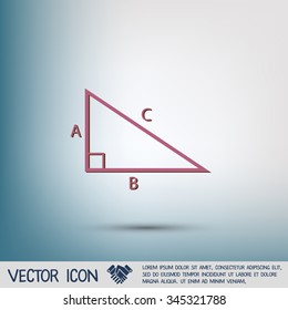 triangle math icon. symbol icon geometry. learning math