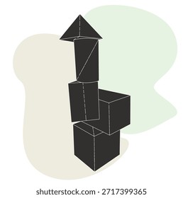 triângulo, quadrilátero matemático. Formas poligonais. formas geométricas