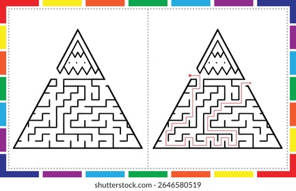 Triangle Maze Adventures for Kids,
Triângulo Caminho Puzzle Divertimento, Amazing Triangle Mazes para crianças inteligentes
