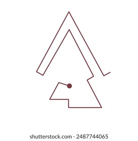Triangle Maze Game Labyrinth Puzzle Vector Illustration