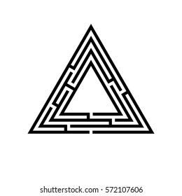 Triangle maze icon.