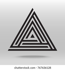 Triangle Maze Icon Vector Background