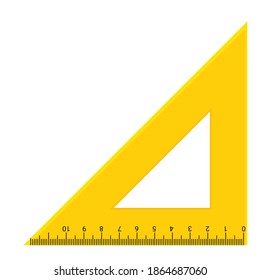 Triangle-Messprotokollsymbol. Geometrisches Lineal-Lineal-Werkzeug