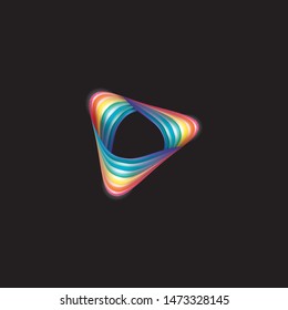 Triangle Mesh Art Colorful Logo