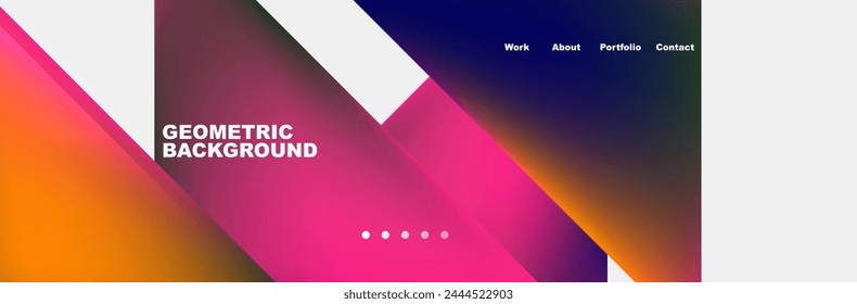 Triangle minimal web site page background design. Vector Illustration For Wallpaper, Banner, Background, Card, Book Illustration, landing page