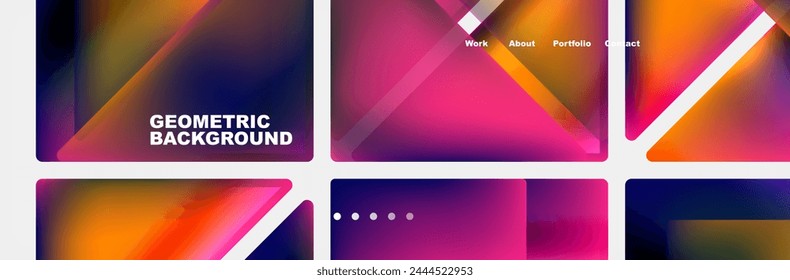 Triangle minimal web site page background design. Vector Illustration For Wallpaper, Banner, Background, Card, Book Illustration, landing page