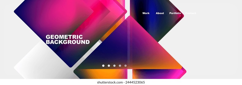 Triangle minimal web site page background design. Vector Illustration For Wallpaper, Banner, Background, Card, Book Illustration, landing page