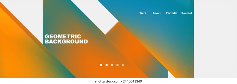 Dreieck Minimale Website Seite Hintergrund Design. Vektorillustration für Bildschirmhintergrund, Banner, Hintergrund, Karte, Buchabbildung, Zielseite