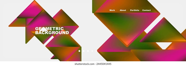 Triangle minimal web site page background design. Vector Illustration For Wallpaper, Banner, Background, Card, Book Illustration, landing page