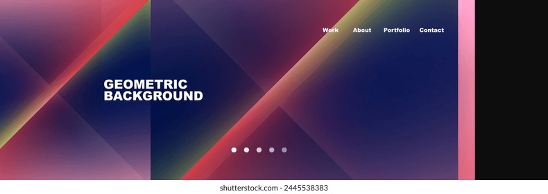 Triangle minimal web site page background design. Vector Illustration For Wallpaper, Banner, Background, Card, Book Illustration, landing page