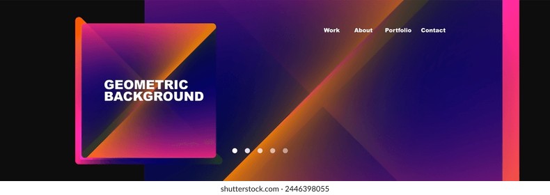 Triangle minimal web site page background design. Vector Illustration For Wallpaper, Banner, Background, Card, Book Illustration, landing page