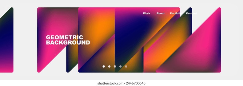 Triangle minimal web site page background design. Vector Illustration For Wallpaper, Banner, Background, Card, Book Illustration, landing page