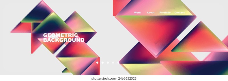Triangle minimal web site page background design. Vector Illustration For Wallpaper, Banner, Background, Card, Book Illustration, landing page