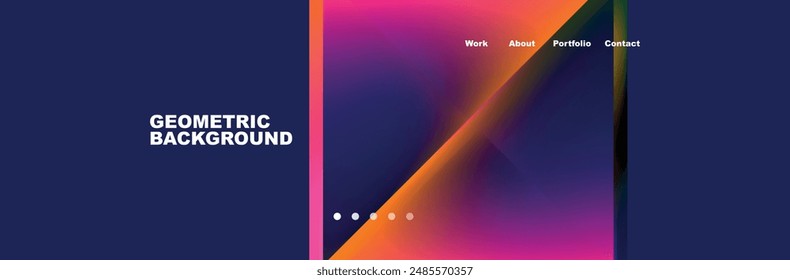 Triangle minimal web site page background design. Vector Illustration For Wallpaper, Banner, Background, Card, Book Illustration, landing page