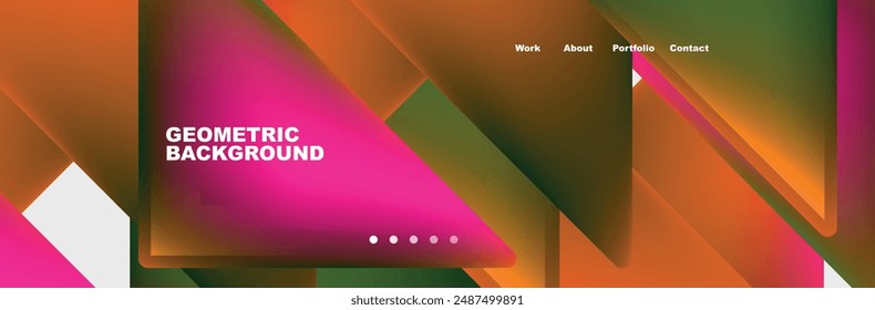 Triangle minimal web site page background design. Vector Illustration For Wallpaper, Banner, Background, Card, Book Illustration, landing page