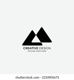 Triángulo Diseño de logotipo de vectores minimalista y moderno adecuado para empresas y marcas