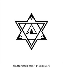 Tatuaje minimalista del triángulo, tatuaje estético sutil moderno, ilustración de arte discreto del vector de tatuaje discreto moderado