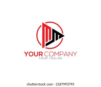 Triangle MM Letter Logo Modern Design Vektorsymbol Illustration.