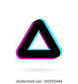 logotipo moderno triangular con concepto de sombra