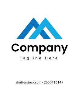 triangle Modern and minimalist corporate logo with abstract shape. Ideal for professional businesses, startups, technology companies, consulting firms, or brand identity design. Clean vector