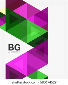 Triangle modern mosaic geometric template. Vector template background for workflow layout, diagram, number options or web design