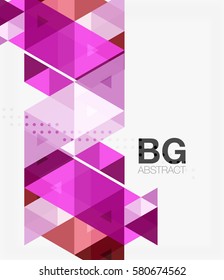 Triangle modern mosaic geometric template. Vector template background for workflow layout, diagram, number options or web design