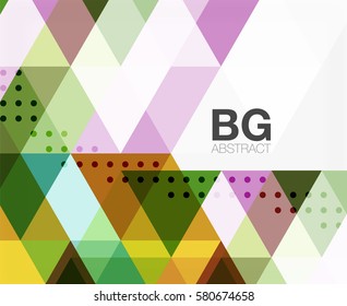 Triangle modern mosaic geometric template. Vector template background for workflow layout, diagram, number options or web design