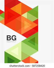 Triangle modern mosaic geometric template. Vector template background for workflow layout, diagram, number options or web design