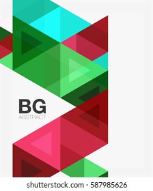 Dreieck moderne Mosaik geometrische Vorlage. Vektorvorlagenhintergrund für das Workflowlayout, -diagramm, -nummeroptionen oder Webdesign