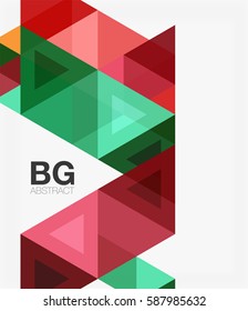 Triangle modern mosaic geometric template. Vector template background for workflow layout, diagram, number options or web design